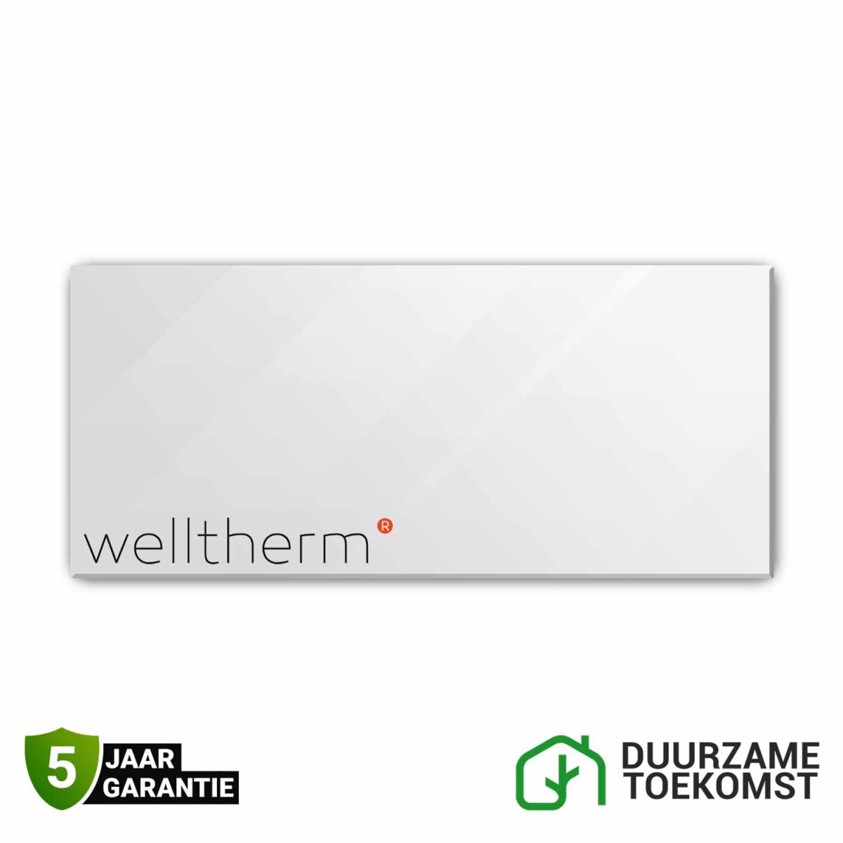 Welltherm infraroodpaneel Wit satijn glas 360 watt