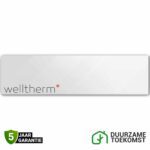 Welltherm infraroodpaneel Wit satijn glas 625 watt